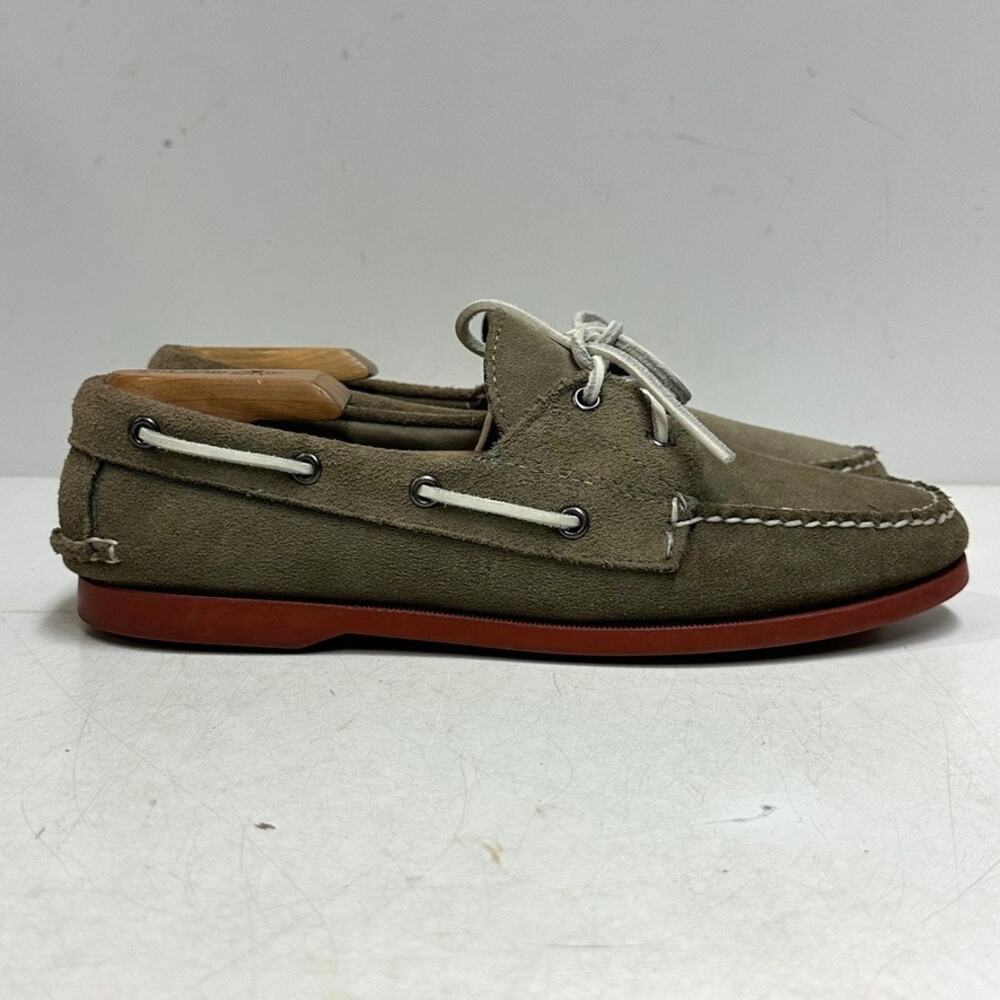 EXCELLENT Rancourt & Co. x Jack Spade Gray Suede Boat Shoe Maine USA 7.5 D